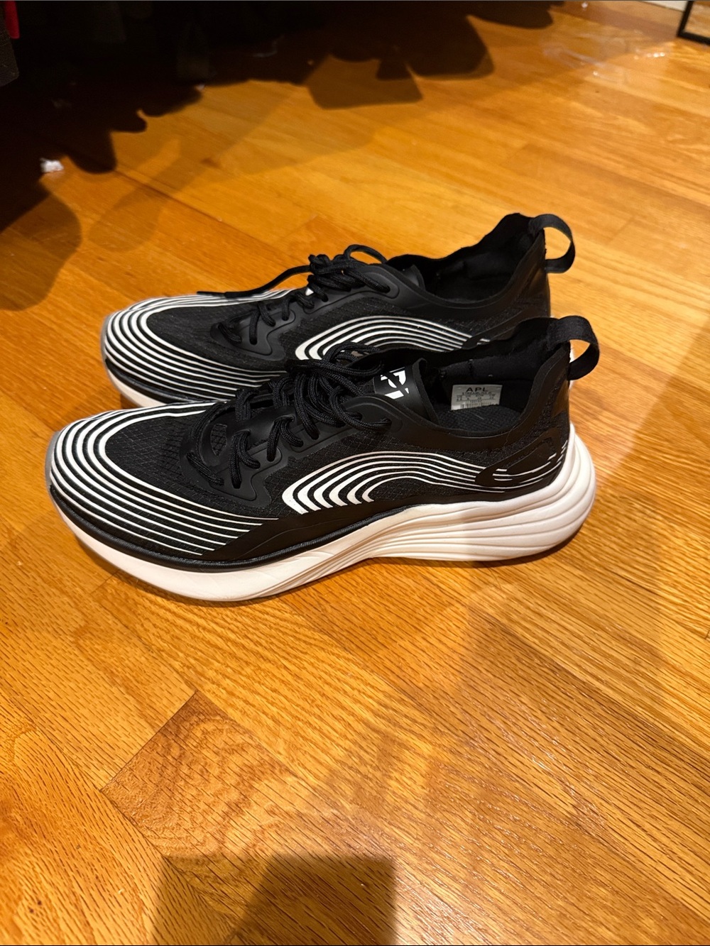 APL Black and White Athletic Running Shoes